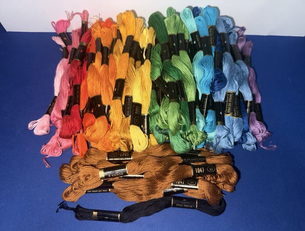 119 Vintage STAR Six Strand Embroidery Floss American Thread Co 8 Yd NOS Lot